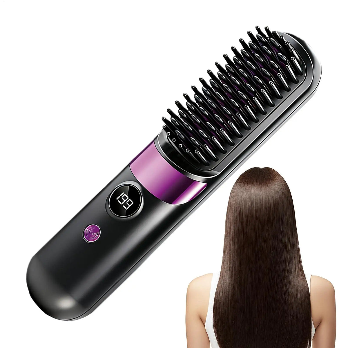 Hair Styler Straightening Hot Comb Heating Straight Hair Comb Mini Ionic Hot Comb Straightener Hair Straightening Brush