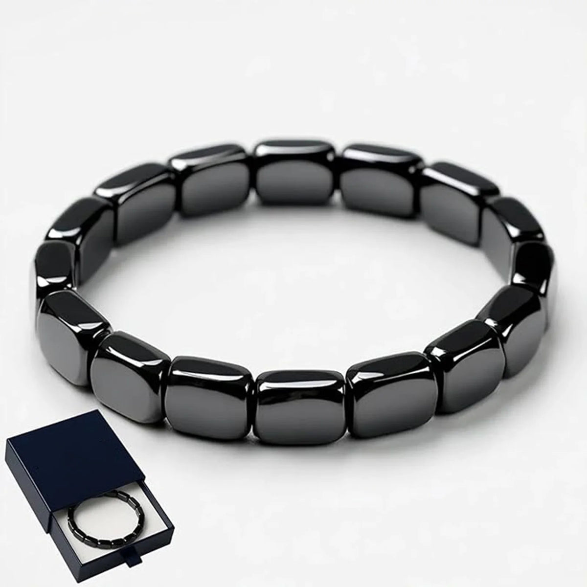Hematite Bracelet Men, Reignites Masculine Energy, Natural Hematite Stone Beaded Stretch Bracelets Reclaim Your Edge Confidence