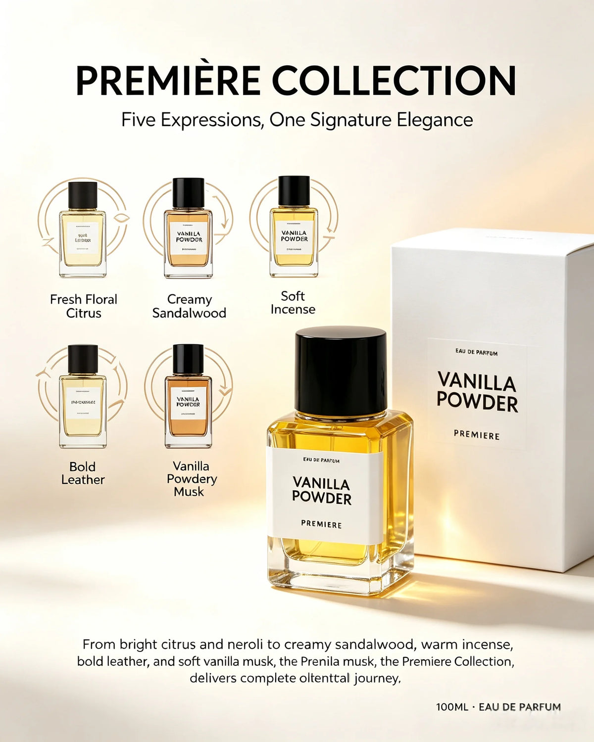 Premium Unisex Eau de Parfum | Timeless Long-Lasting Scent, Refined Fruity Floral Woody Fragrance for Him & Her