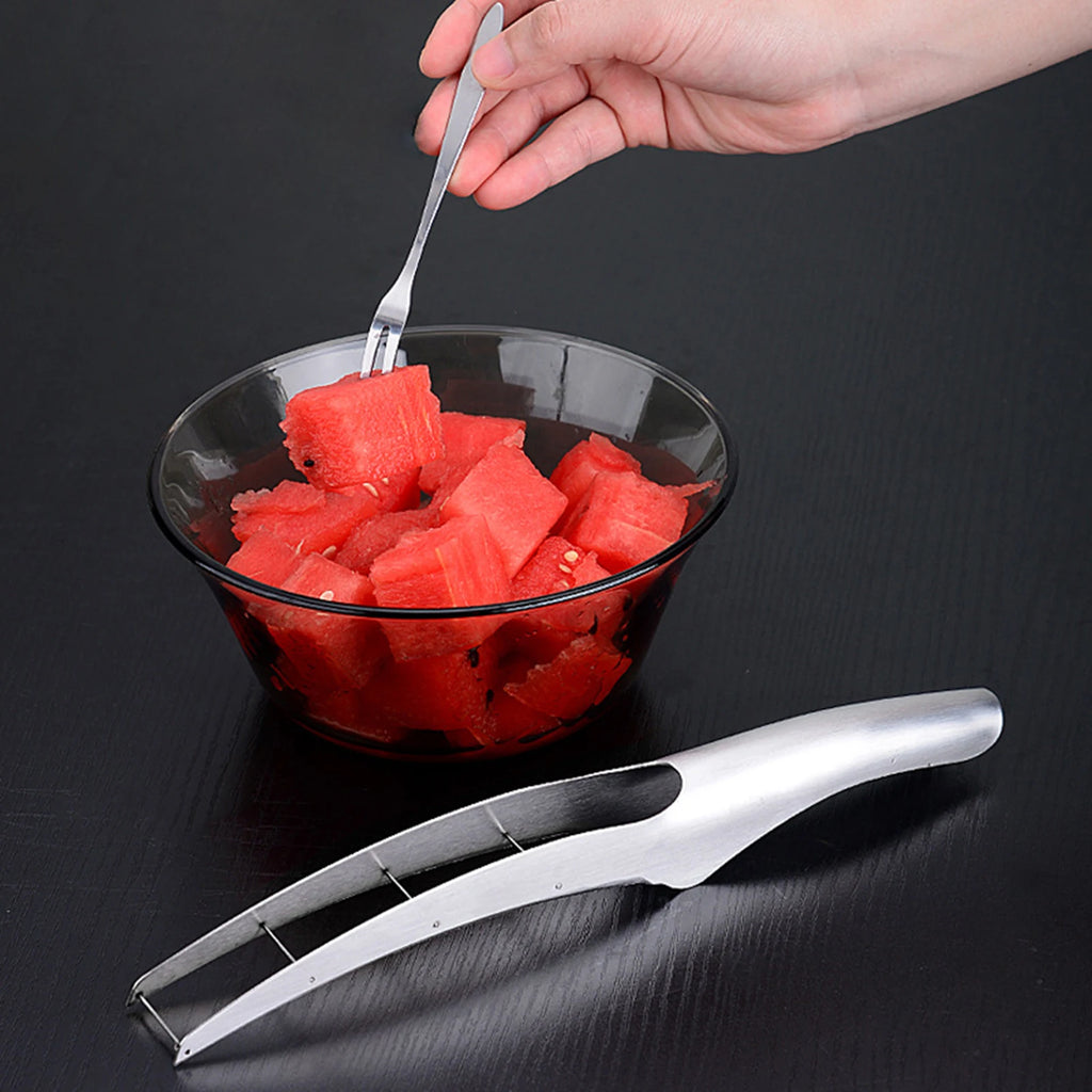 Watermelon Cutter 304 Stainless Steel Watermelon Dicing Cutter Manual Fruit Easy Segmentation Tools Home Use Kitchen Gadgets