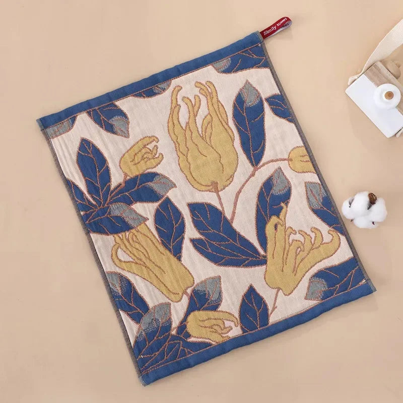 1PC-34X40cm large kitchen towel, quick-drying four-layer cotton gauze, decorative family dining room tea towel