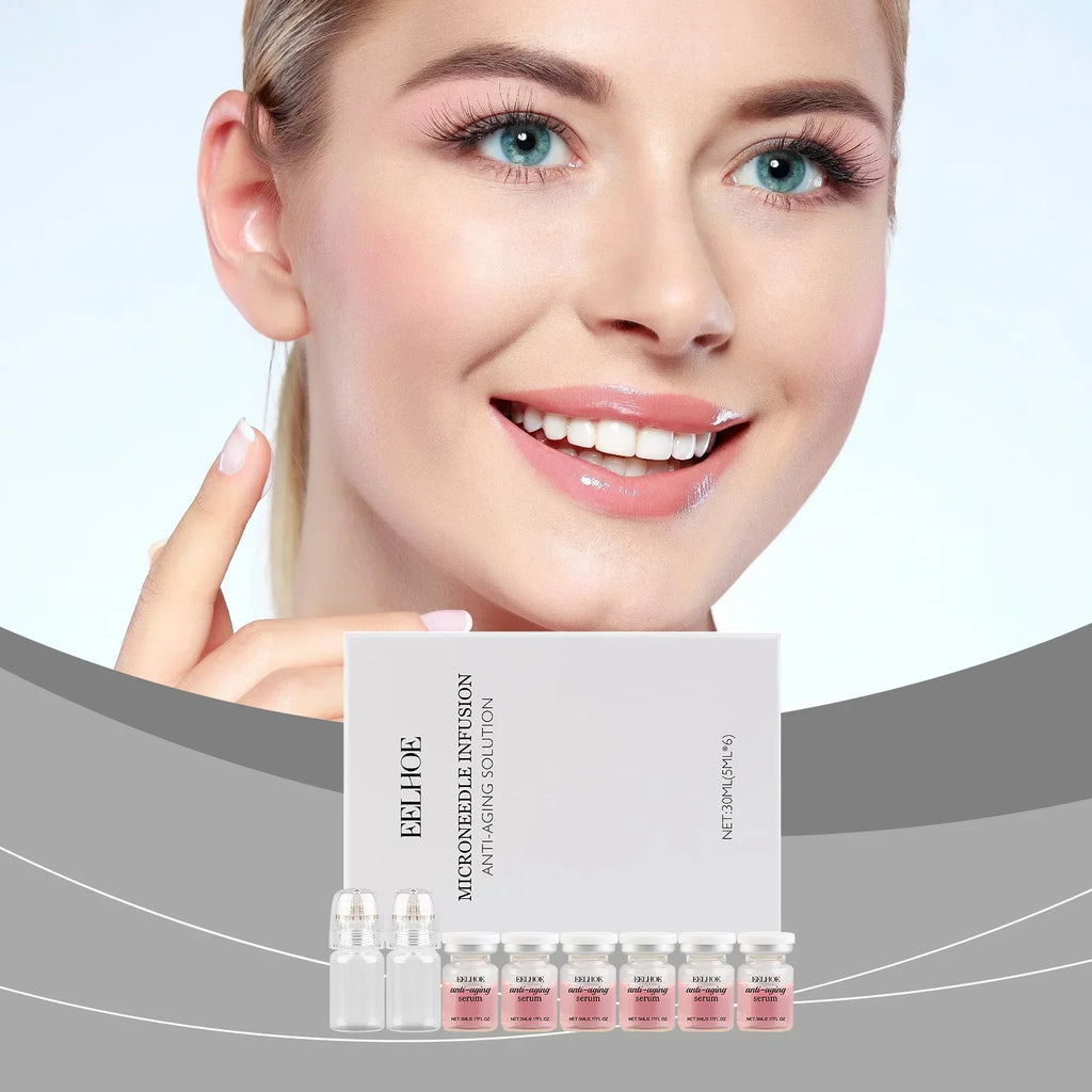 2 Tools Korean Moisturizing Renewal Set Moisturize Firming Hydrate Daily Facial Skin Care Microneedle Essence Serum ≤0.3mm