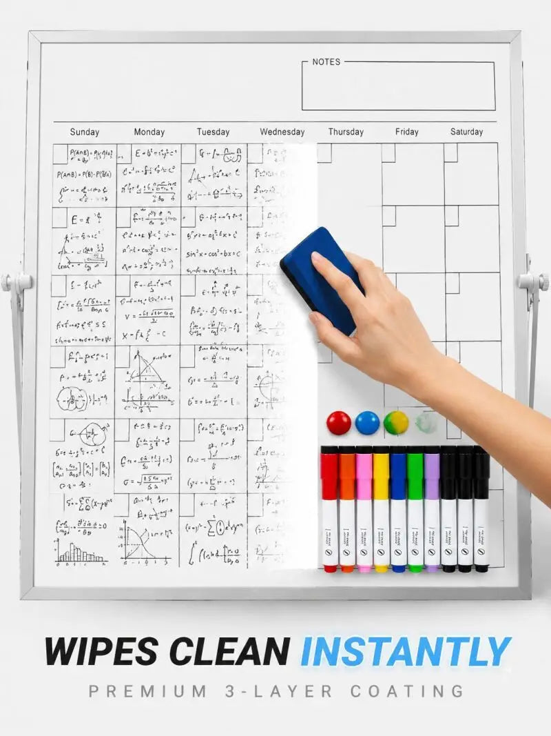 Home use calendar drawing board planner board double-sided whiteboard folding stand type magnetic for teaching office