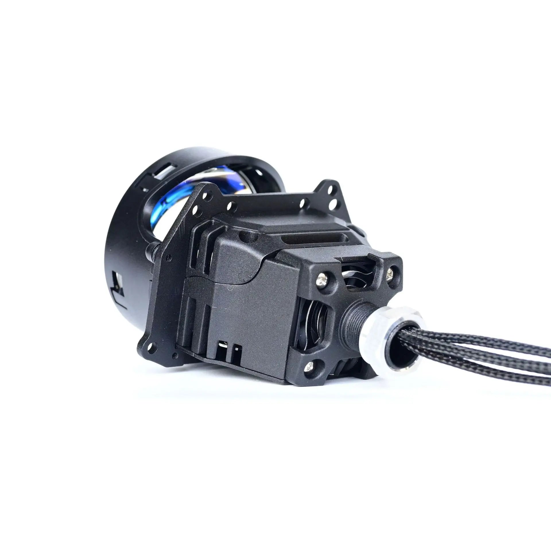 New 3 Inch Bi LED Projector Headlight with Halo 180W High Power Plug and Play Dual Beam H4 H7 Car LED Headlamp Retrofit Upgrade