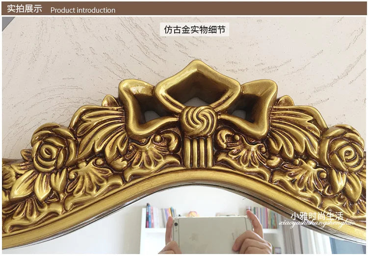 Bathroom Vanity Mirror Wall Unique European Creative Aesthetic Save Space Mirror Modern Simple Espejo Pared House Decoration