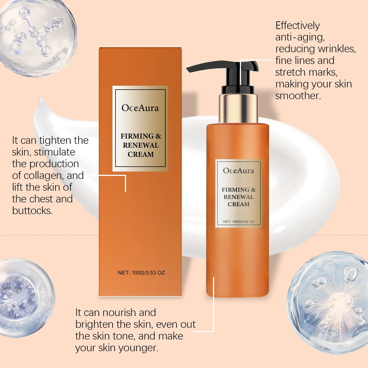 Firming Body Cream Cellulite Free Tightening Lifting Slim Waist Thin Thighs Remove Belly Fat Neck Breast Hips Firm Flabby Skin