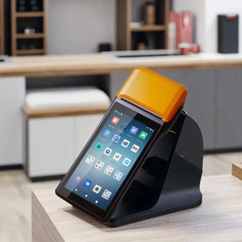 5.5" Touch Screen Hand-held POS Terminal for Marketplace Restaurant Retail Android Cash Register Printer