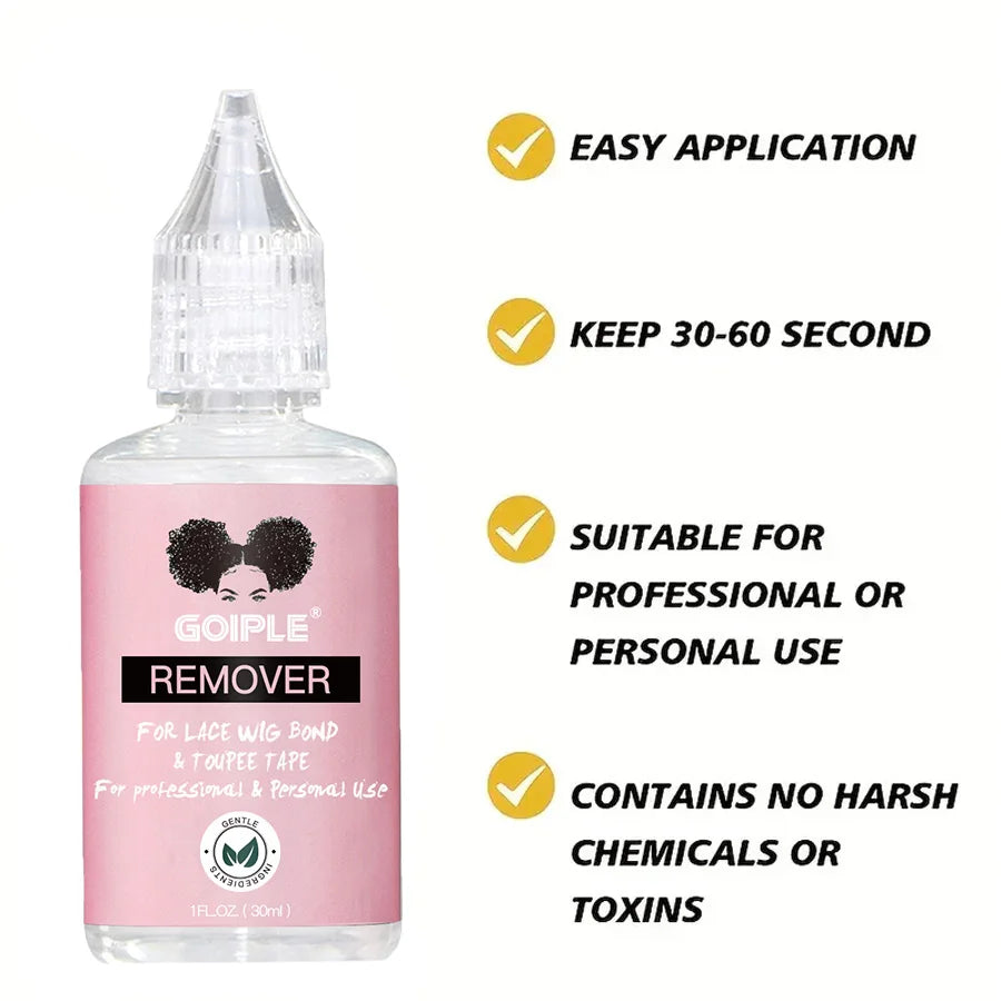Wig Glue,Waterproof Toupee Adhesive,Remover for Wig Slick Hair Wax Stick Edge Control Wax Elastic Band & Edge Brush & HD Cap Kit