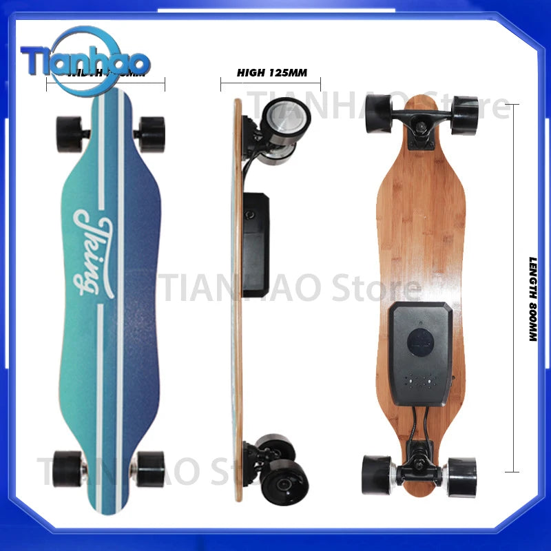 Electric Longboard for Adults High Speed Affordable Aluminum Deck with 90mm Polyurethane Wheels Customizable Colors for Boys