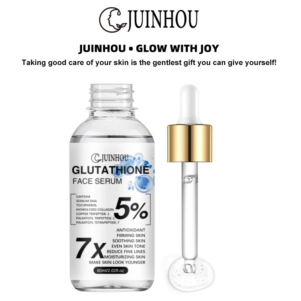 JUINHOU Facial Serum Glutathione Essence Deep Hydration Brightening Serum Reduce Dullness Firming Skin Care For All Skin Types