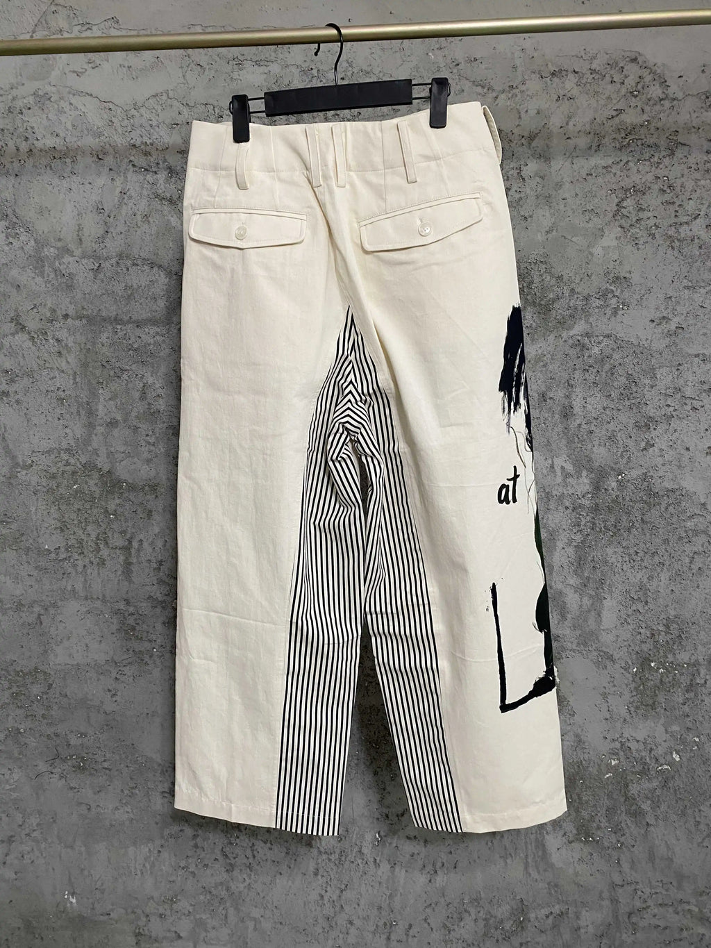 TOP-YAMAMOTO printed replica pure cotton long pants for men and women's casual wear