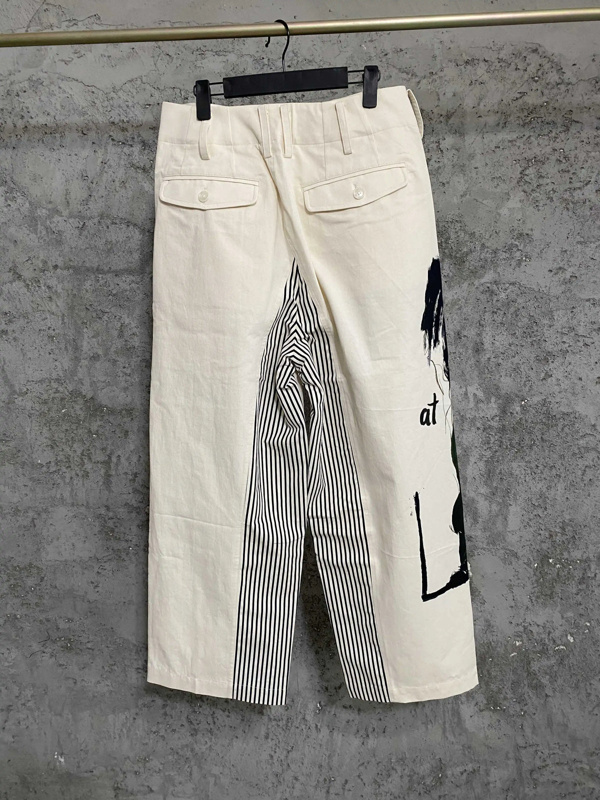 TOP-YAMAMOTO printed replica pure cotton long pants for men and women's casual wear