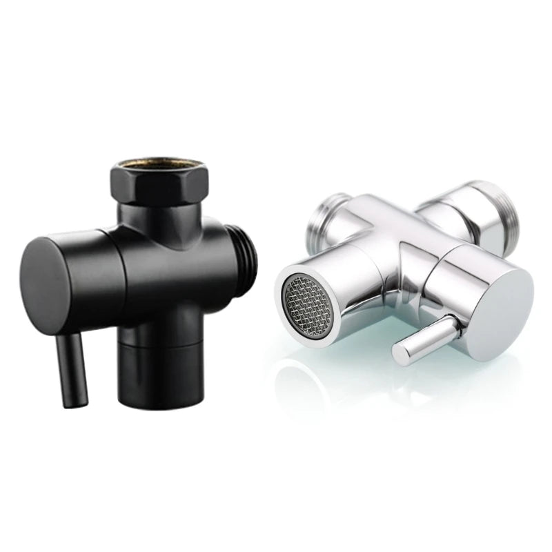 Inside 22mm Outside 24mm Shower Hose Water Diversion Valve Faucet Water Separator Changeover Valve One Inlet Two Outlet M4YD