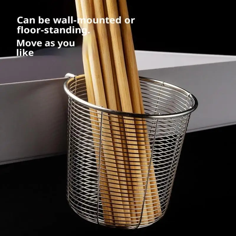 Kitchen Chopstick Holder Organizer Hanging Wall Stainless Steel Tableware Drainer Fork Spoon Chopsticks Dishwasher Basket