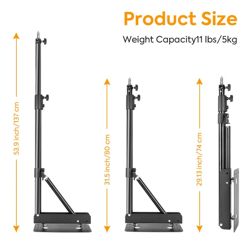 137/175cm Photography Heavy Flexible Ring Light Wall Mount Ceiling Triangle Boom Arm Studio Strobe Lights,Softbox Support Stand