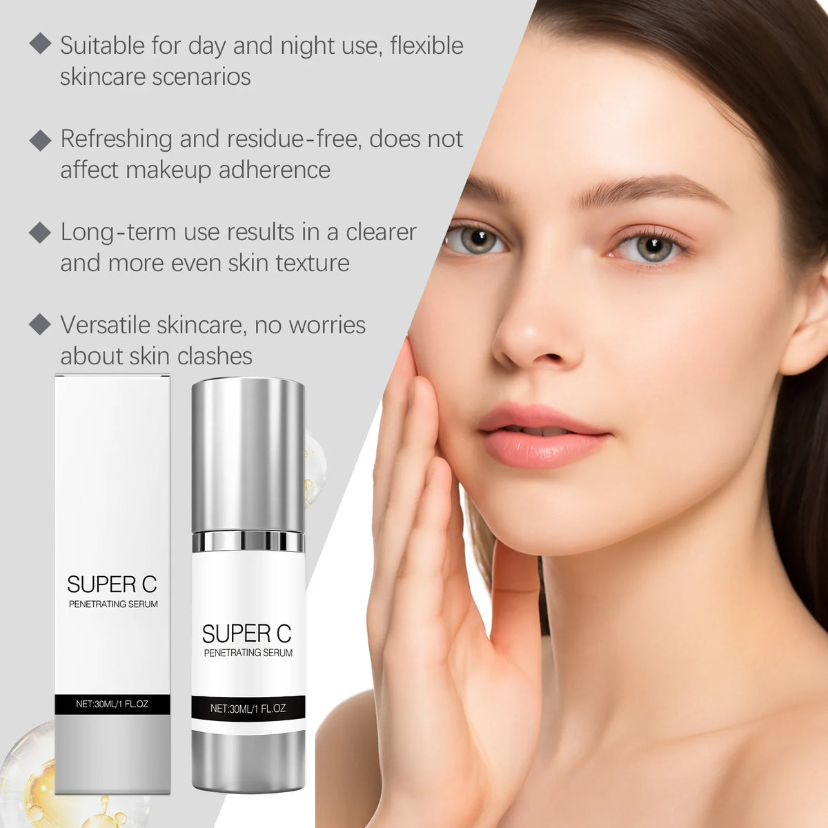 Face Essence Serum For Woman Nourish Smoothing Oil Control Sensitive Skin Pore Shrinking Lifting Firming Face Brightening Serums