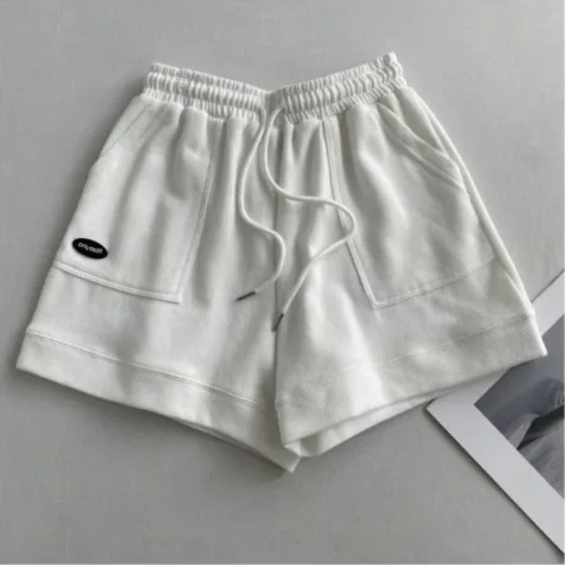 2026 Women's Comfortable Loose Wide-legged Drawstring A Pants Slim Waist Slim Fit Casual Home Versatile Sports Shorts