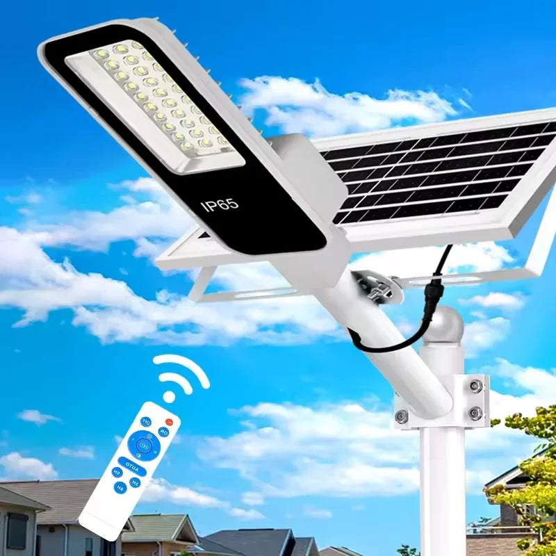 Solar street light Waterproof LED 6500k Solar Light Backyard Street Lamps with remoto control garden Security Flood Lighting