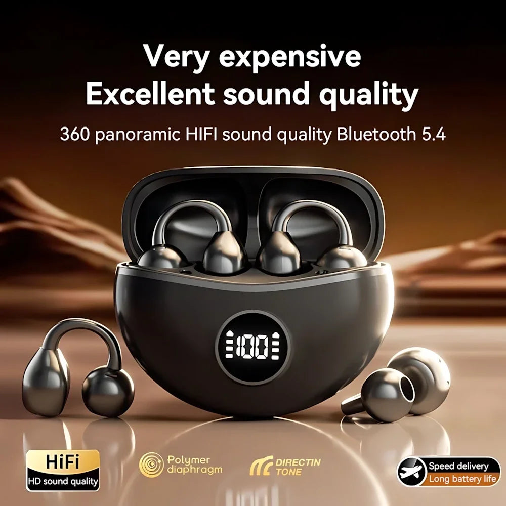 Original OWS Ear Clip Earphones Bluetooth 5.3 Wireless Earphone ENC HD Call Noise Reduction Headphones Sports Earbuds For iPhone