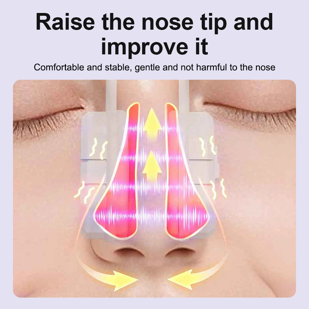 Beauty Nose Shaper Clip Microcurrent Pulse Vibration High Bridge Nose Sculpting Massager Nose Up Lifter Massage Tool