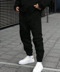 Mens Tracksuit Solid Color Sweatshirt Casual Sports Jogging Clothing Hip Hop Autumn Winter Sportswear Single Piece Tops Pants