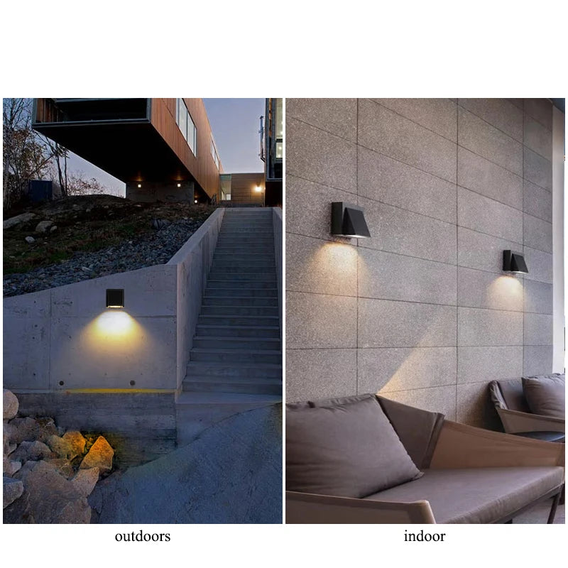 LED Wall Light Outdoor Waterproof Porch Garden Wall Lamp Indoor Bedroom Bedside Home Decoration Lighting Lamp
