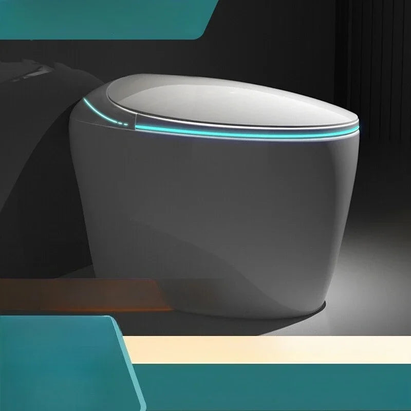 Intelligent toilet egg shaped seat with fully automatic and no water pressure limit