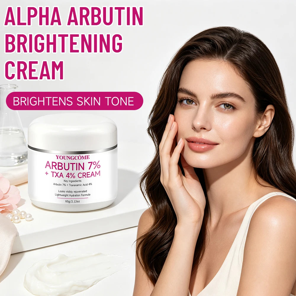 YOUNGCOME Arbutin Tranexamic Acid Face Cream, Lightweight Daily Hydration Moisturizer, Facial Skin Care for All Skin Types