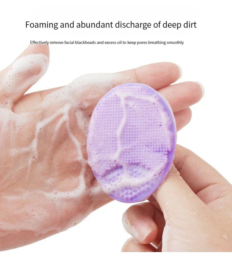Silicone Face Scrubber Facial Cleansing Brush Face Exfoliator Blackhead Acne Face Wash Brush for Deep Cleaning Skin Care