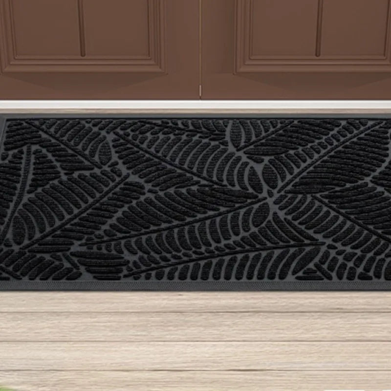 Door Mat Natural Rubber Leaf Dust & Dirt-resistant and Non-slip High-end Feel Hotel Household Home Entrance Door Floor Entryway