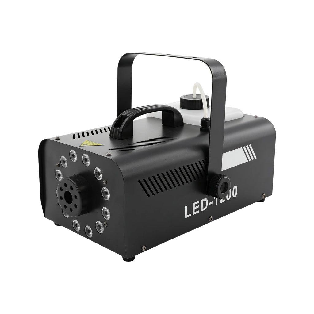 Smoke Machine, Fog Machine, Stage Smoke Machine for Parties, Birthdays, Halloween, 1200W, 12 RGB LED Lights