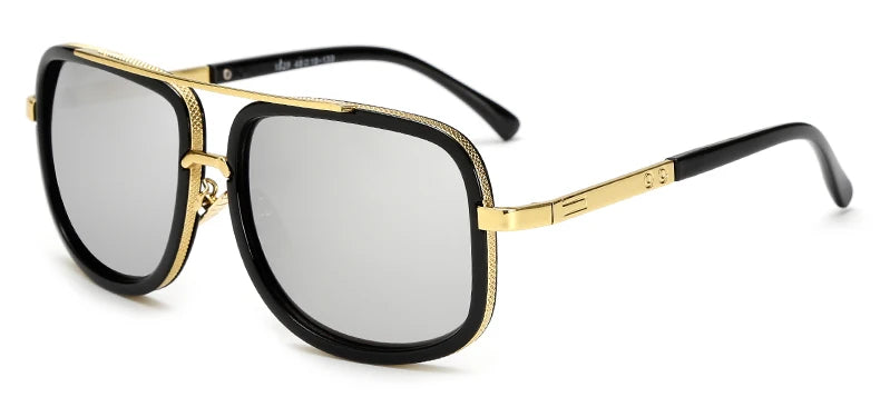 New Fashion Big Frame Sunglasses Men Square Metal Sun Glasses Women Retro Sun Glasses Vintage High Quality