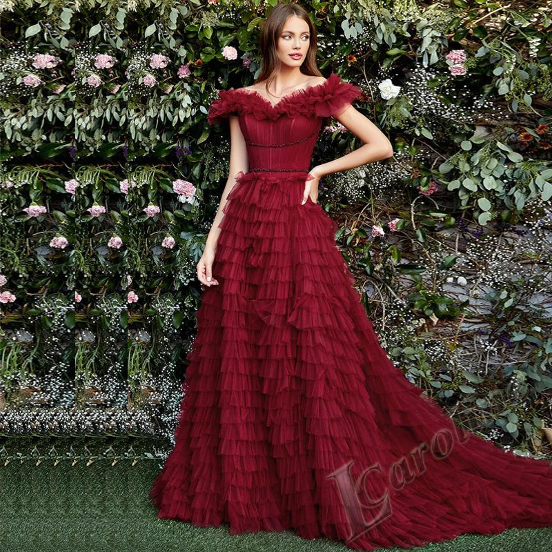 Caroline Modern Mermaid Prom Dresses for Women with Cloak Beads Crystals High Neck Formal Evening Vestidos De Gala Drop Shipping