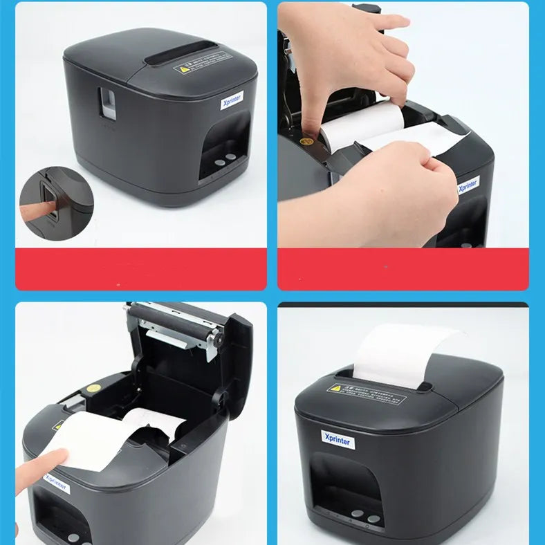 Xprinter 80mm Portable Receipt Printer Hand Printer T80A USB/USB+Lan Port Printer With Auto Cutter POS Printer Kitchen Printer
