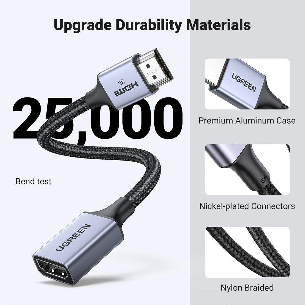 UGREEN HDMI-Compatible Extender 8K/60Hz Extension Cable For MacBook Pro 2021 PS5 Xbox Series X TV HD Cable Ultra High Speed Cord