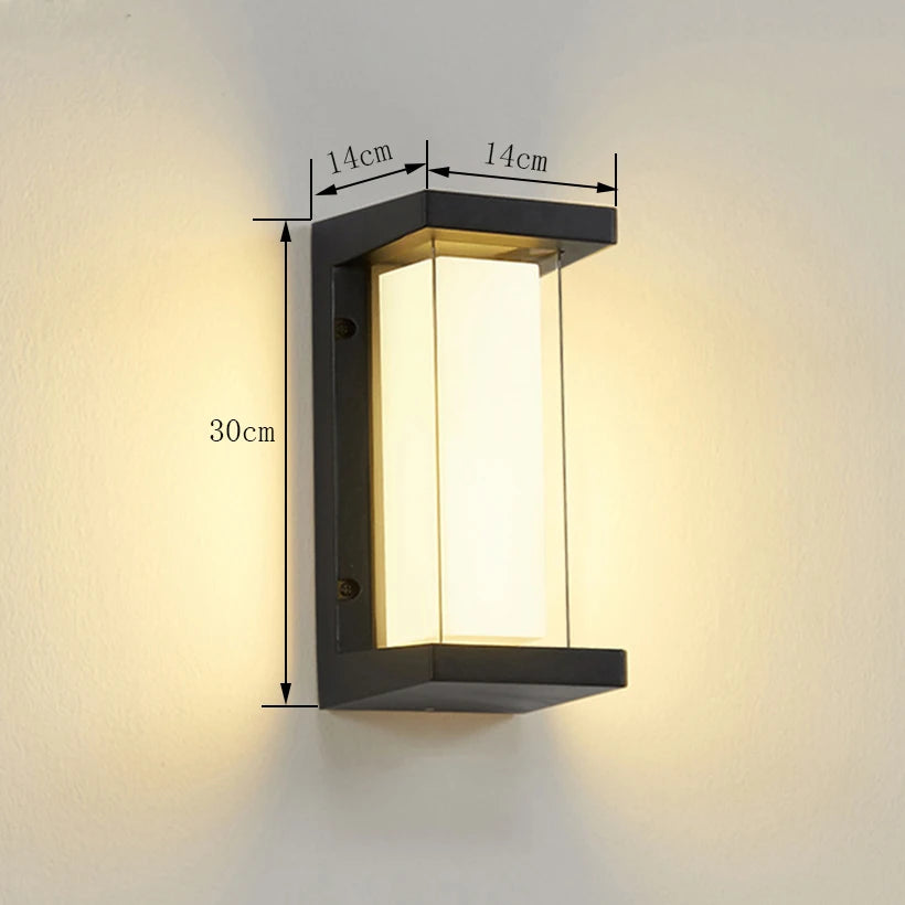 Smart WiFi LED Wall Lamp Indoor Outdoor with Alexa Remote Control RGBCW Wall Light for House Porch Front Door