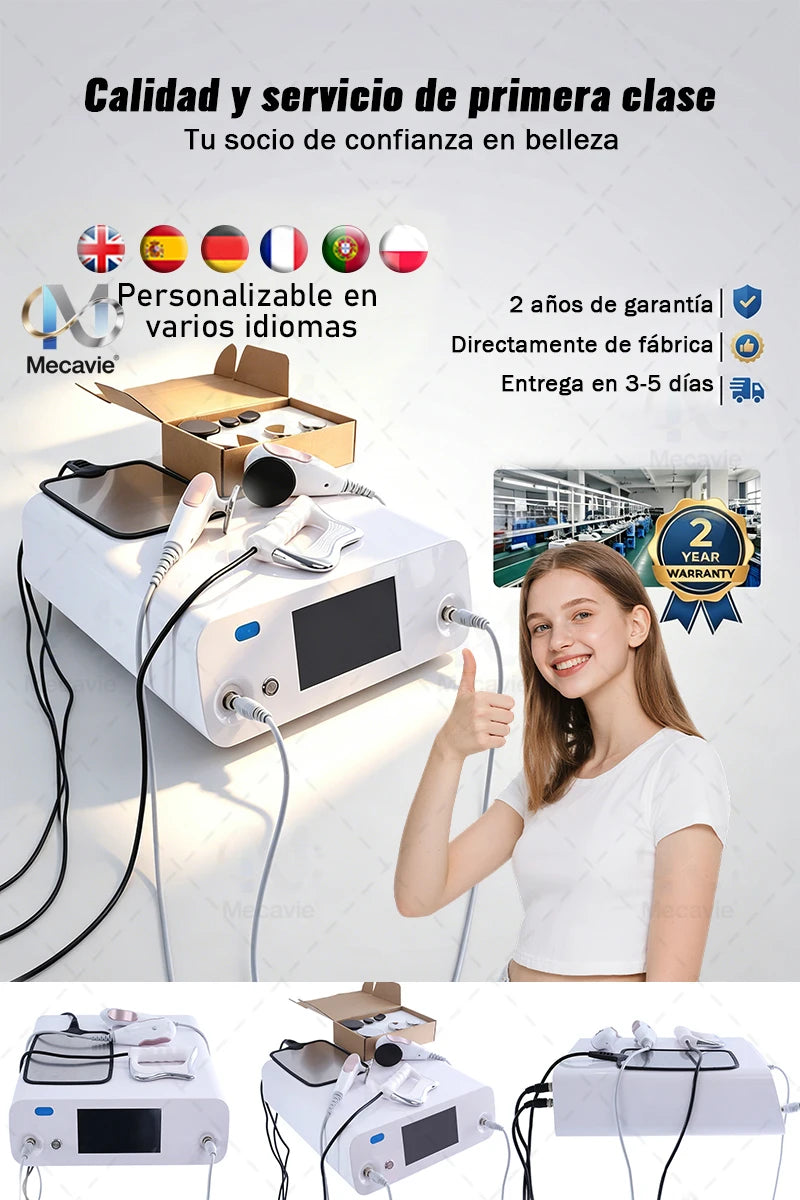 Mecavie 448KHz High RF Therapy Machine 500W Deep Thermal System 4 Probes (CET/RET)  Body Sculpting Pain Relief Facial Lifting