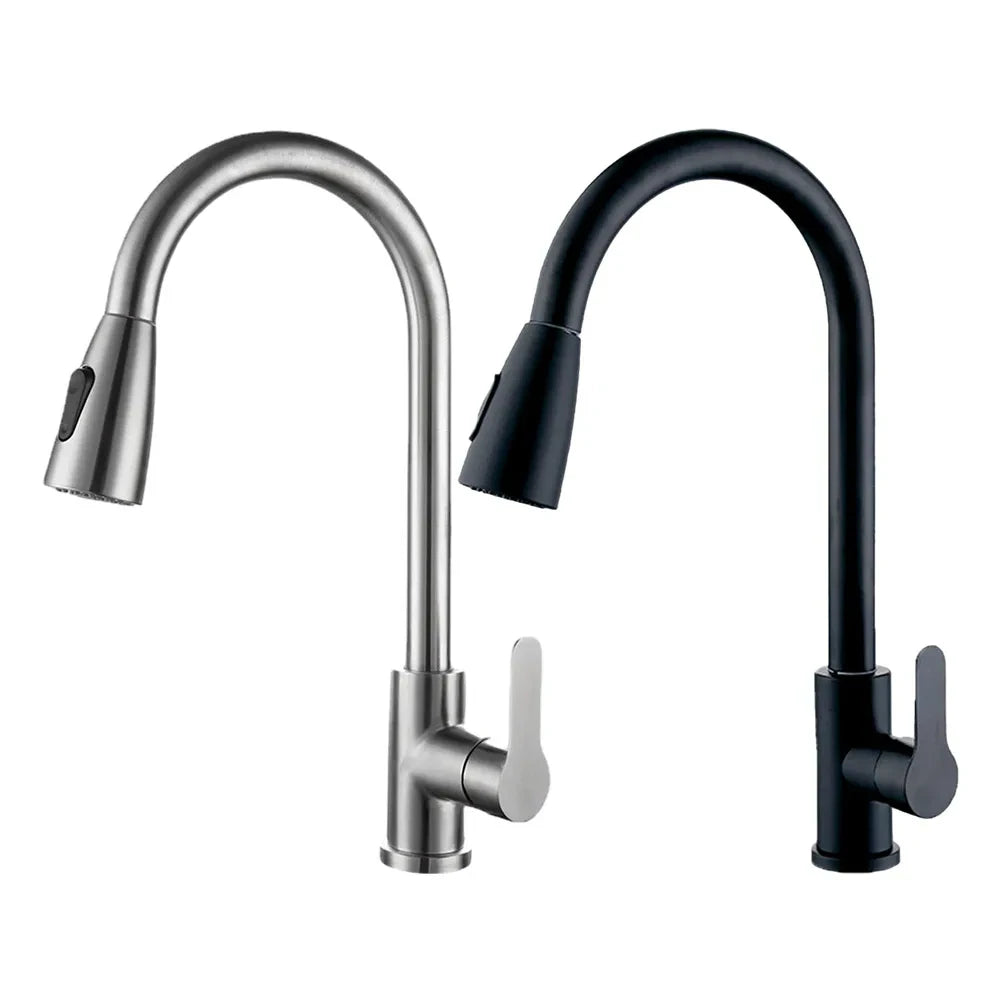 2025New Modern Stainless Steel 360° Rotating Telescopic Faucet Stainles Steel Is More Durable Kitchen Sink Bathroom Basin Faucet