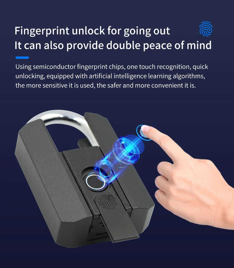 Electronic TTLOCK Fingerprint Padlock Fingerprint Lock App Keyless Biometrics Lock Suit For Suitcases Backpacks Bicycles Lockers