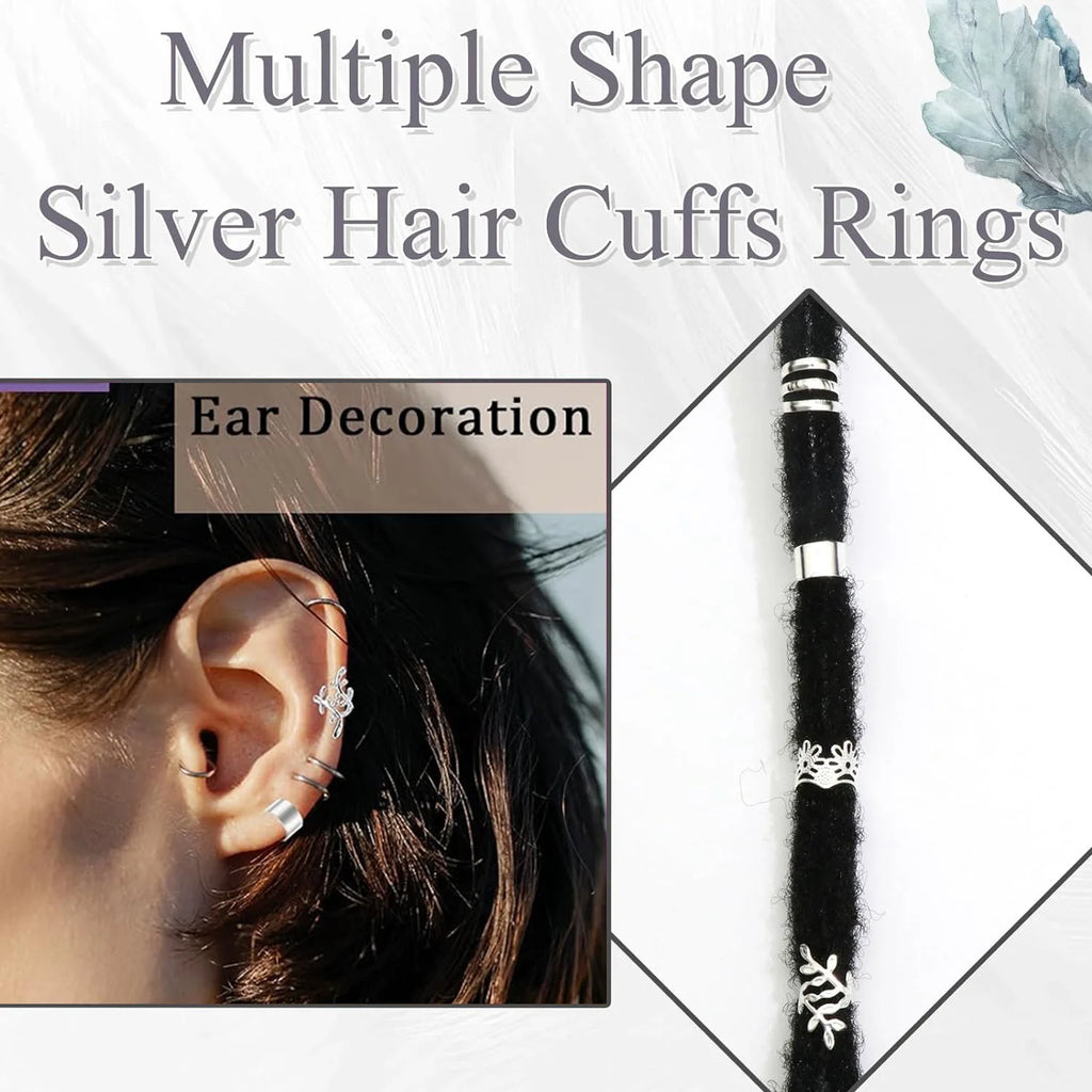 2024 New 40pcs Dreadlock Hair Beads - Stylish Alloy Hair Accessories Loc Hair Jewelry for Braids for Girls and Women