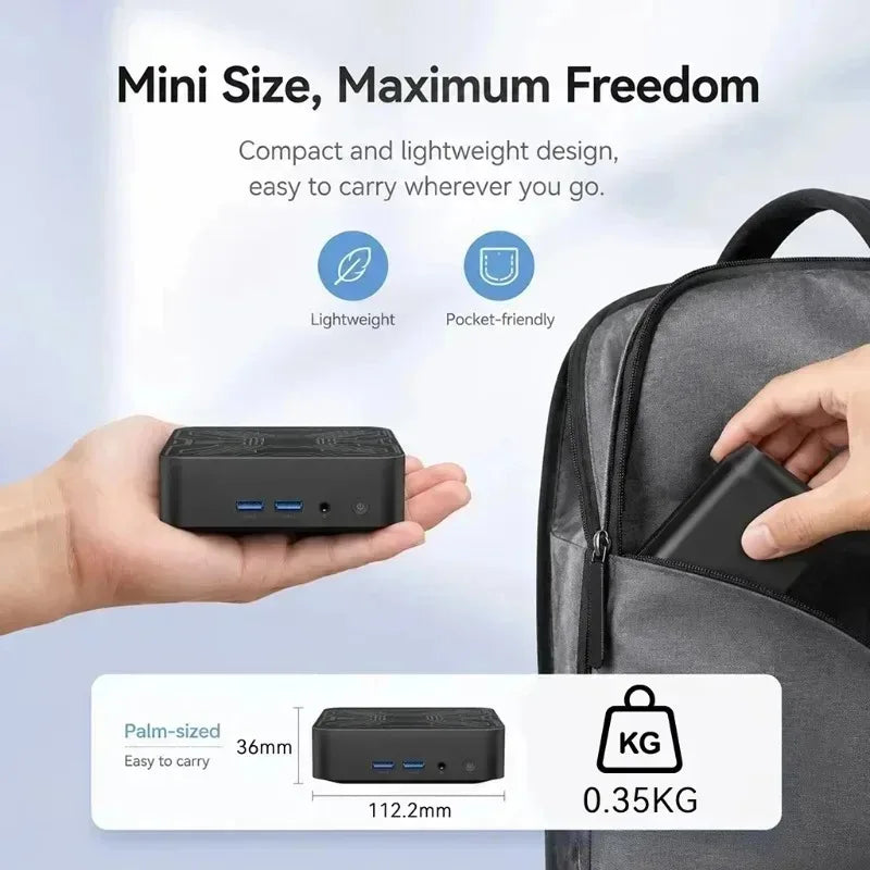 Compact Mini PC Gamer Gaming 2026 New Intel Core N150 Portable Mini Computer 16GB RAM 512GB 1TB SSD 1000M Ethernet Desktop