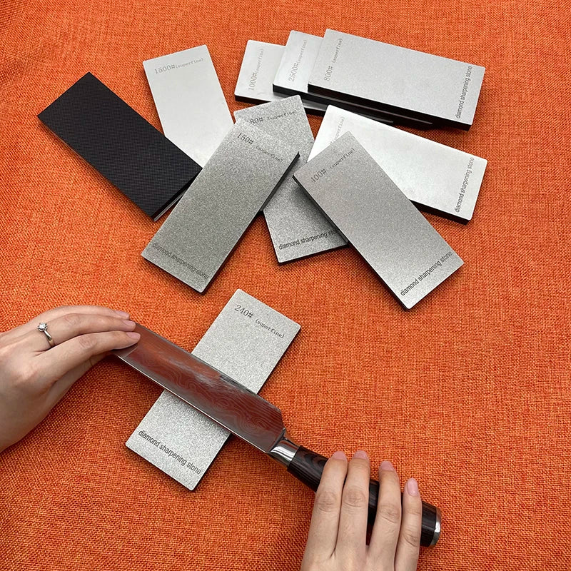 180# 400# 1000# 3000# Diamond Whetstone with Base Home Kitchen Knife Sharpening System Professional Outdoor Sharpener Stone Hot