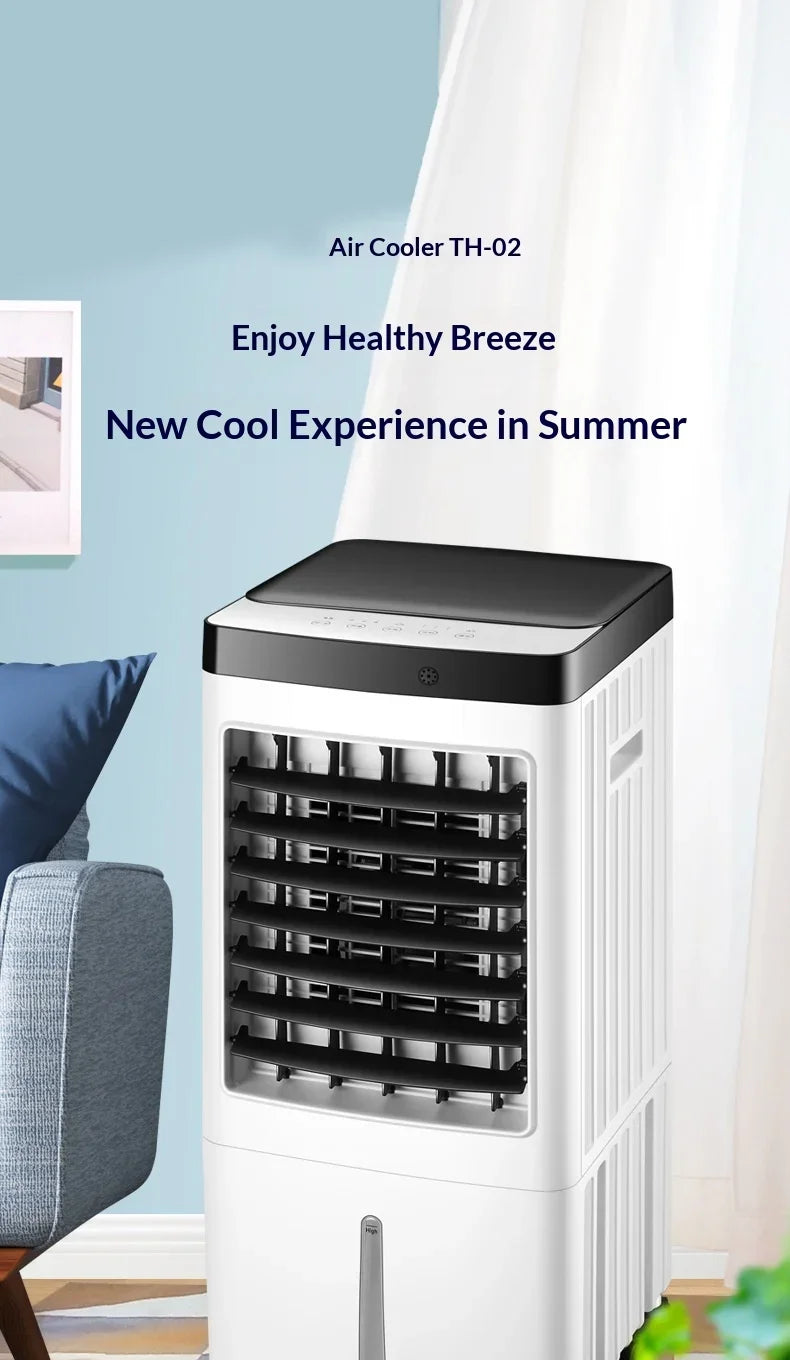 SIHAO Portable Air Conditioner Fan Humidifier Evaporative Cooler with Remote Control 10L Water Tank Strong Wind Silent Cooling