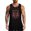Muay Thai with Thai traditional art of Talisman Tiger Leap (Tiger pairs) Tank Top Men's clothing brands Man clothes for gym