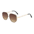 Luxury Brand Double-bridge Sunglasses Fashionable Large Frame with Side Cutouts Eyeglasses Outdoor UV400 Classic Driving Shades