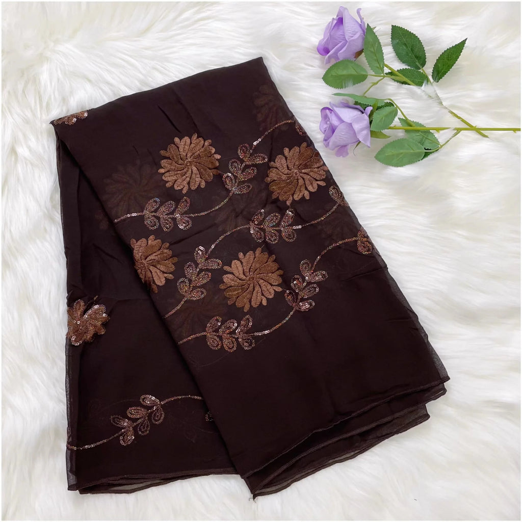2023 Latest African Spring Women Scarf Chiffon Sequin Embroidered Ramadan Hijab Shawl Fashionable Casual Diamond  Headscarf