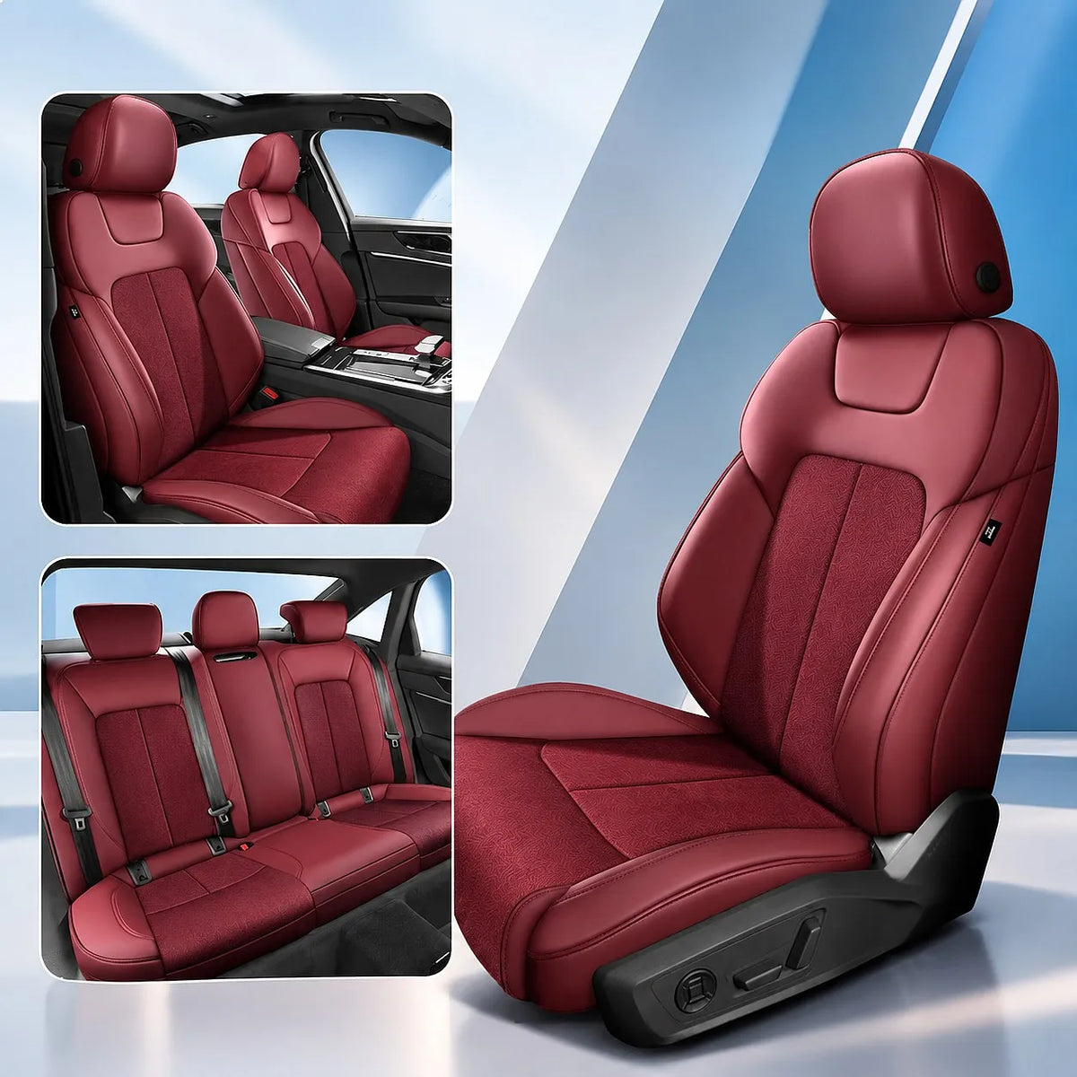 Custom 360° Car Seat Cover For TT MK2 Q7 4L Q5 A7 A6 C7 Avant Auto Interior Protector Accessories