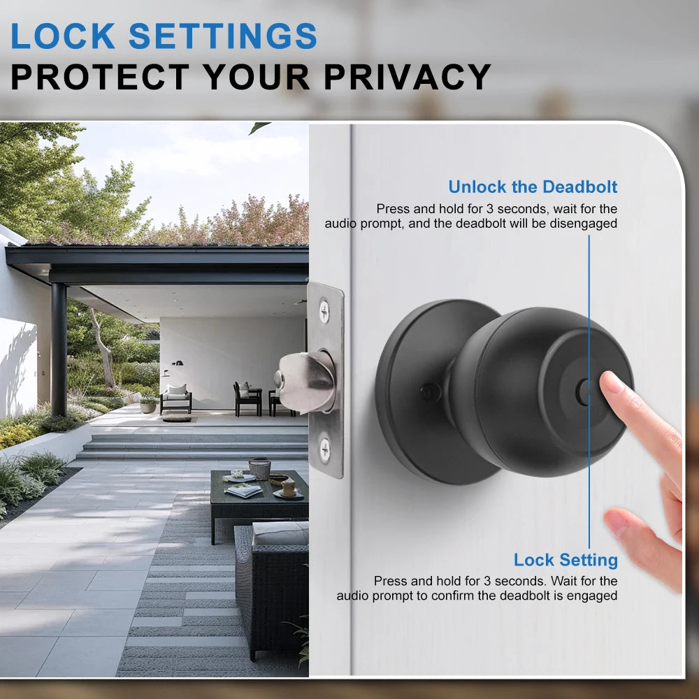 Door Lock Smart Tuya Smart Devices Bluetooth Biometric Fingerprint Door Handle Security Protection Smart Home System