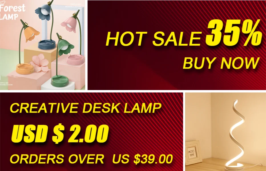 Flower LED Desk Lamp Student Bedroom Room Lighting Touch Reading Lamp Eye Protection Multi-function Lamp Table Light