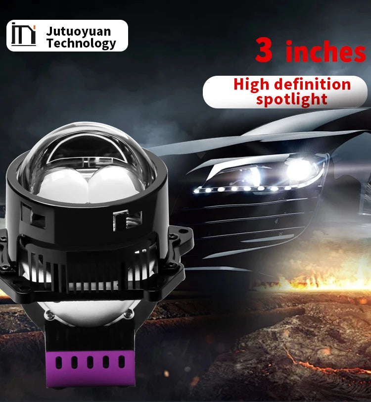 2 12V/24 100W 6000K dual laser LED projection lenses fog lights high beam and low beam waterproof automotive parts universal
